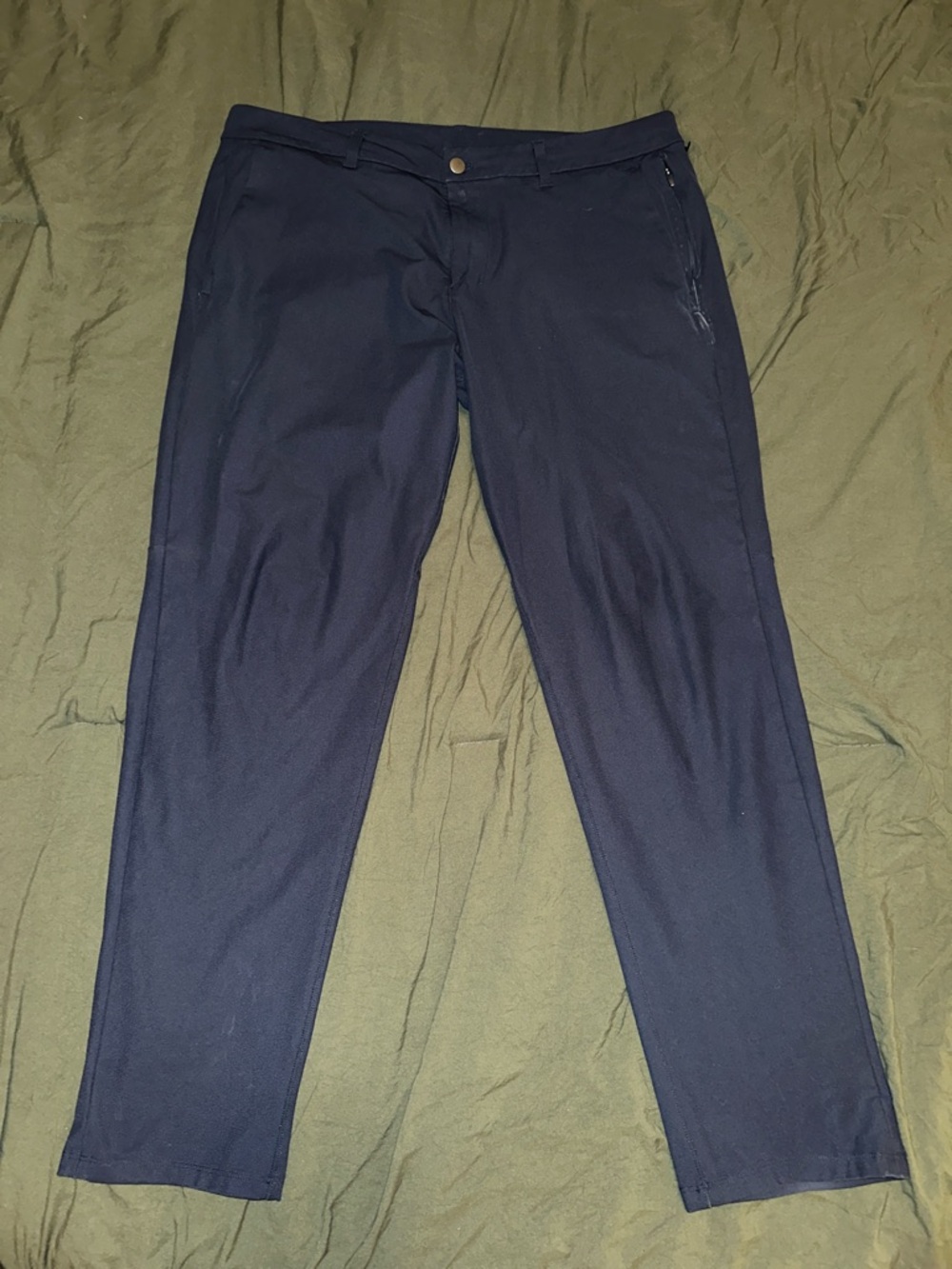 Lulu Men’s Pants 38x30 Blue Commission Slim Fit Stretch Warpstreme